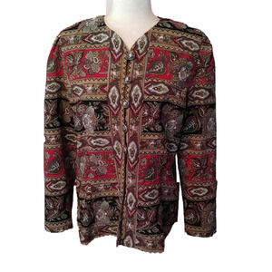 Vintage Lady Carol Button Floral Blouse